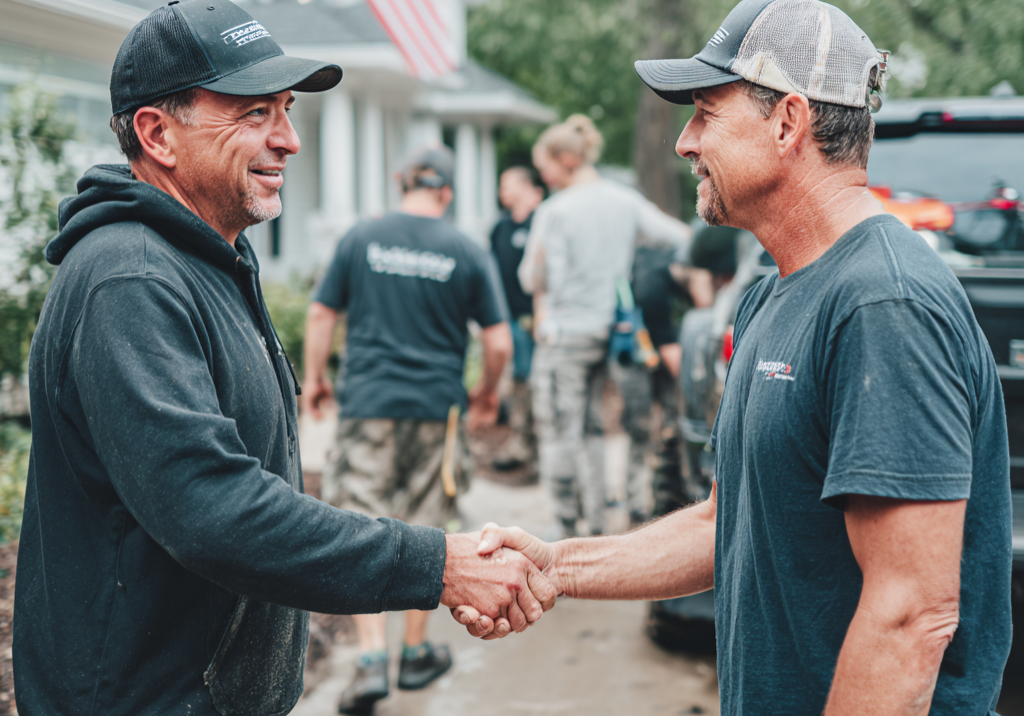 Veteran Franchise Owner Shaking Hands with a New Recruit