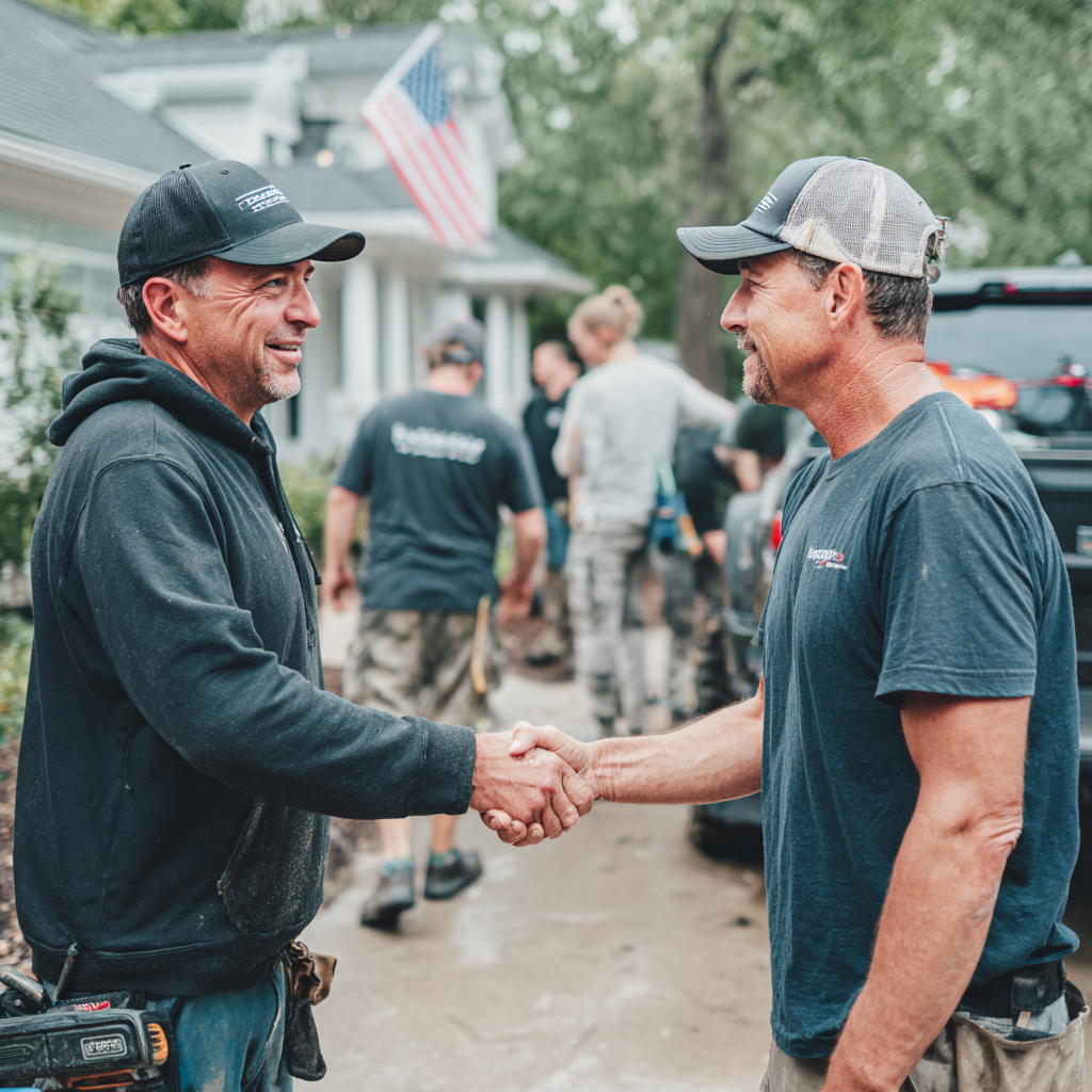 Veteran Franchise Owner Shaking Hands with a New Recruit
